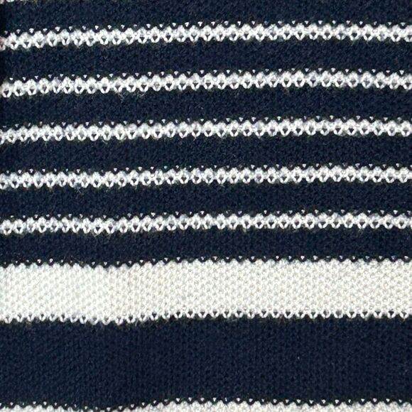 Athleta Kennewick Breton Oversized Stripe Sweater Navy Blue/White Women's Medium - Picture 6 of 13